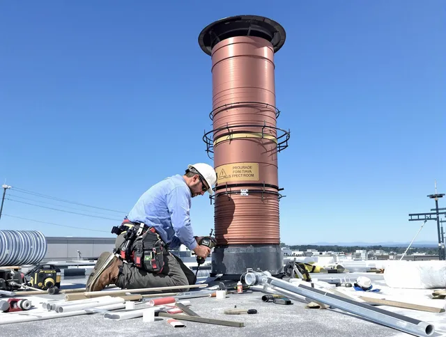 Installed chimney liner by Bluffton Chimney Sweep in Bluffton, SC