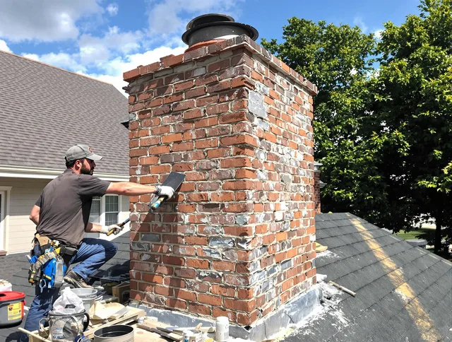 Completed chimney rebuild by Bluffton Chimney Sweep in Bluffton, SC