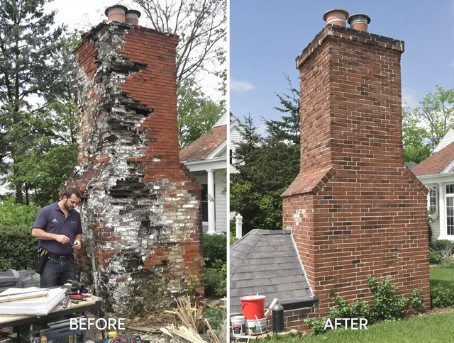 Bluffton Chimney Sweep performing a full chimney restoration in Bluffton, SC