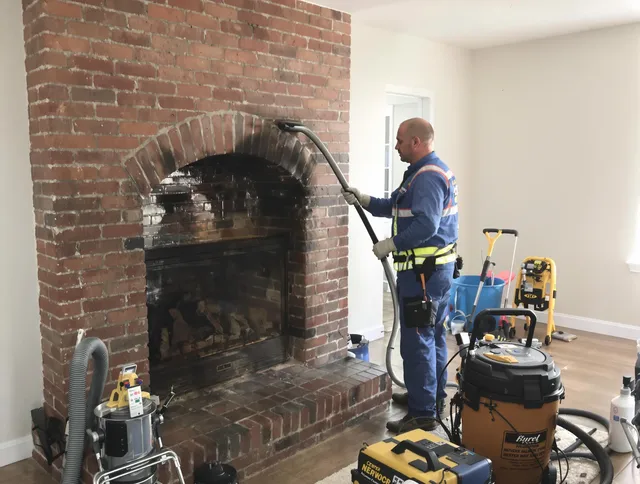 Bluffton Chimney Sweep expert performing detailed chimney sweep in Bluffton, SC