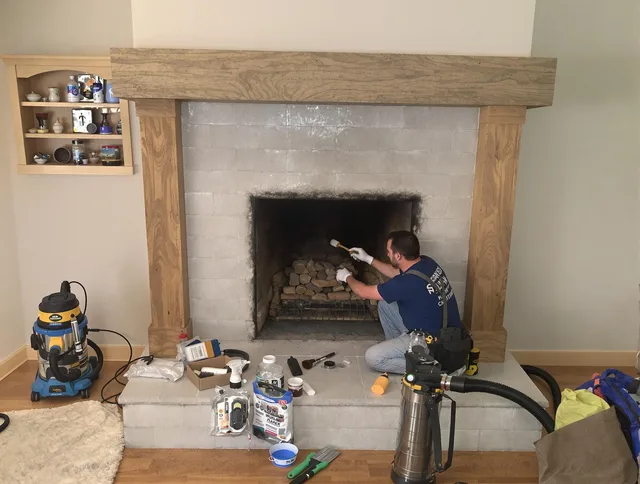 Detailed creosote removal process by Bluffton Chimney Sweep in Bluffton, SC