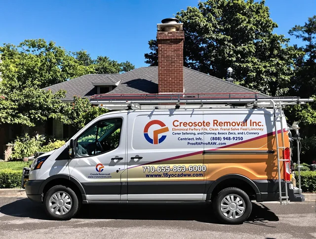 Bluffton Chimney Sweep technician removing creosote safely in Bluffton, SC