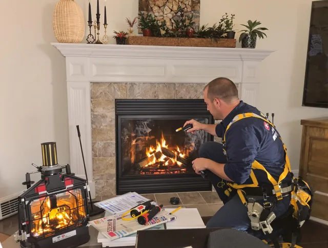 Safety-focused fireplace inspection by Bluffton Chimney Sweep in Bluffton, SC